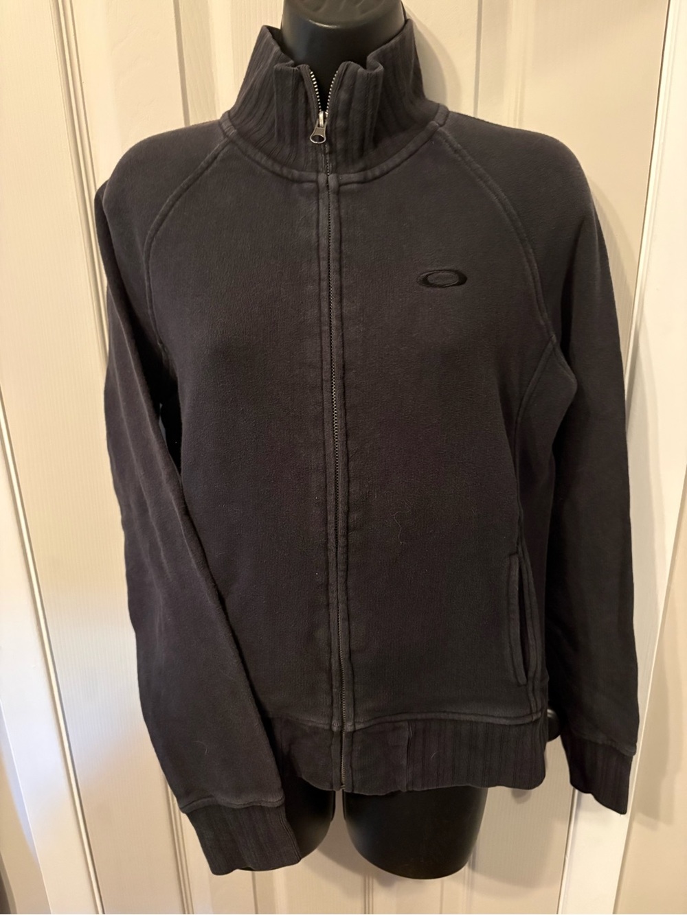 VTG Oakley Assault Gear AD 2015 Skull Zip-Up Jacket Black Gorpcore - Size M/L